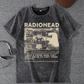 [Vintage Band Tee] Women'S Vintage Graphic T-Shirt - Retro Band Tee With Funny Lyrics, Dark Grey Washed Texture, Li