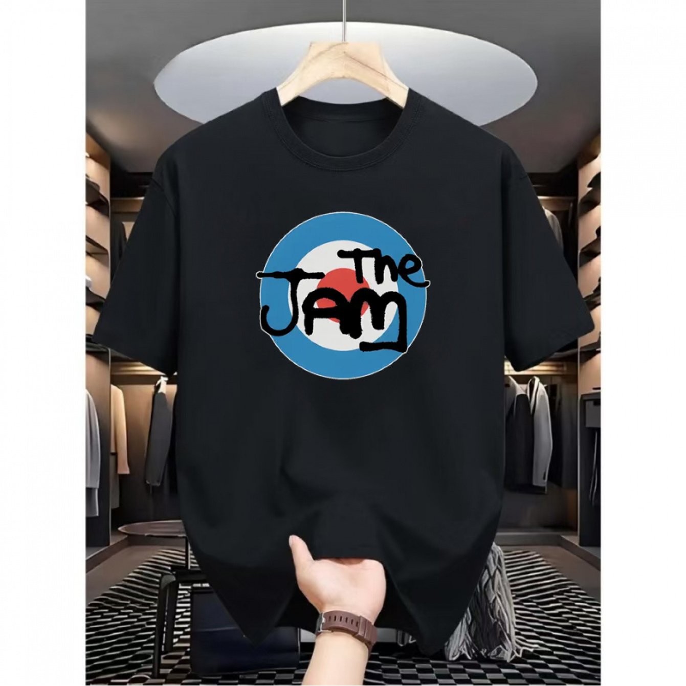 Men'S Casual Short Sleeve T-Shirt - Breathable Summer Streetwear Tee With Bold ""The Jam"" Graphic Print, Relaxed F