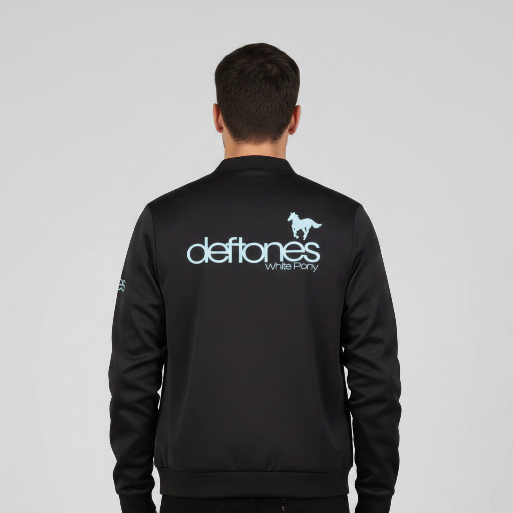 Men'S Slim-Fit Beige/White Music Note & Def-Tone Lyric Print Jacket - Zippered Winter Coat With Stand Collar, Machi