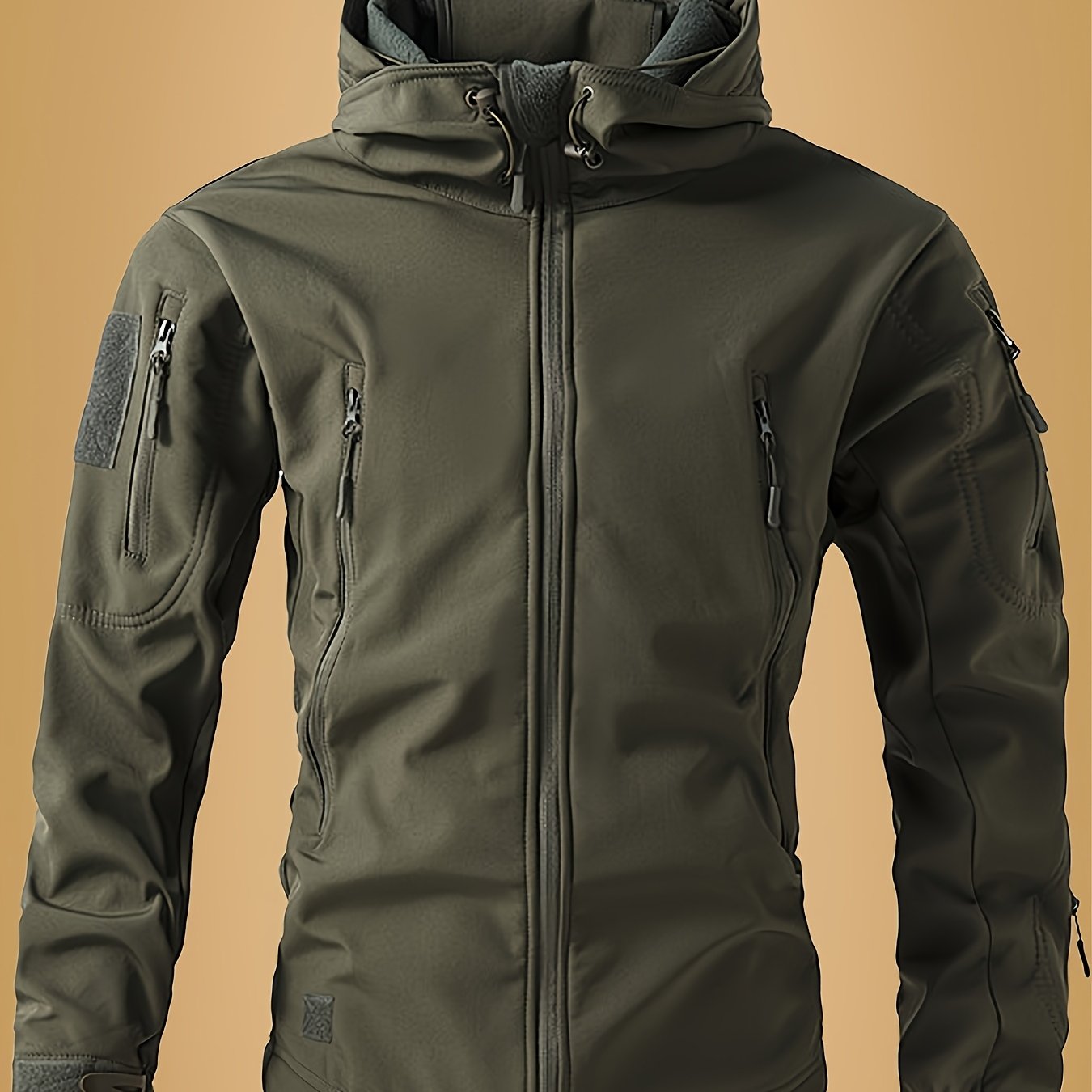 Autumn And Winter Outdoor Tactical Clothing With Fleece-Lined Warm Jacket