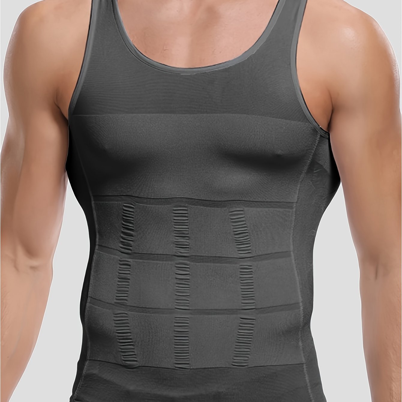 Men'S Compression Body Shaper Tank Top, Slimming Vest