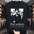 The Verve Urban Hymns Album Logo Men'S Oversized T-Shirt | Black Graphic Tee With Song Lyrics & Iconic Song Titles