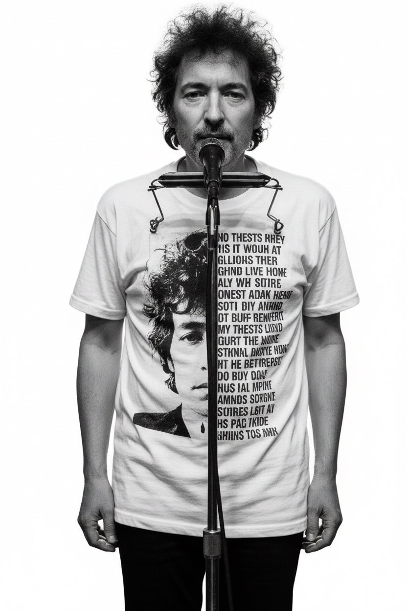 Classic Bob Dylan T-Shirt: A Retro Cotton Tee Showcasing The Words Of Bob Dylan'S ""Forever Young"" | Washable In A