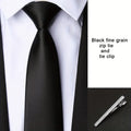 2Pcs/Set Men'S No-Tie Zipper Business Tie Set, One-Button Instant Tie, No Knotting, 8Cm/3.15In Striped Multicolor T