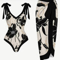 [Elegant | One-Piece] Elegant Women'S One-Piece Swimsuit | Wrap Skirt Two-Piece Beachwear