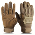 A Pair Of Thickened Windproof Touchscreen Gloves Suitable For Driving And Sports, Made From Polyester Knitted Fabri
