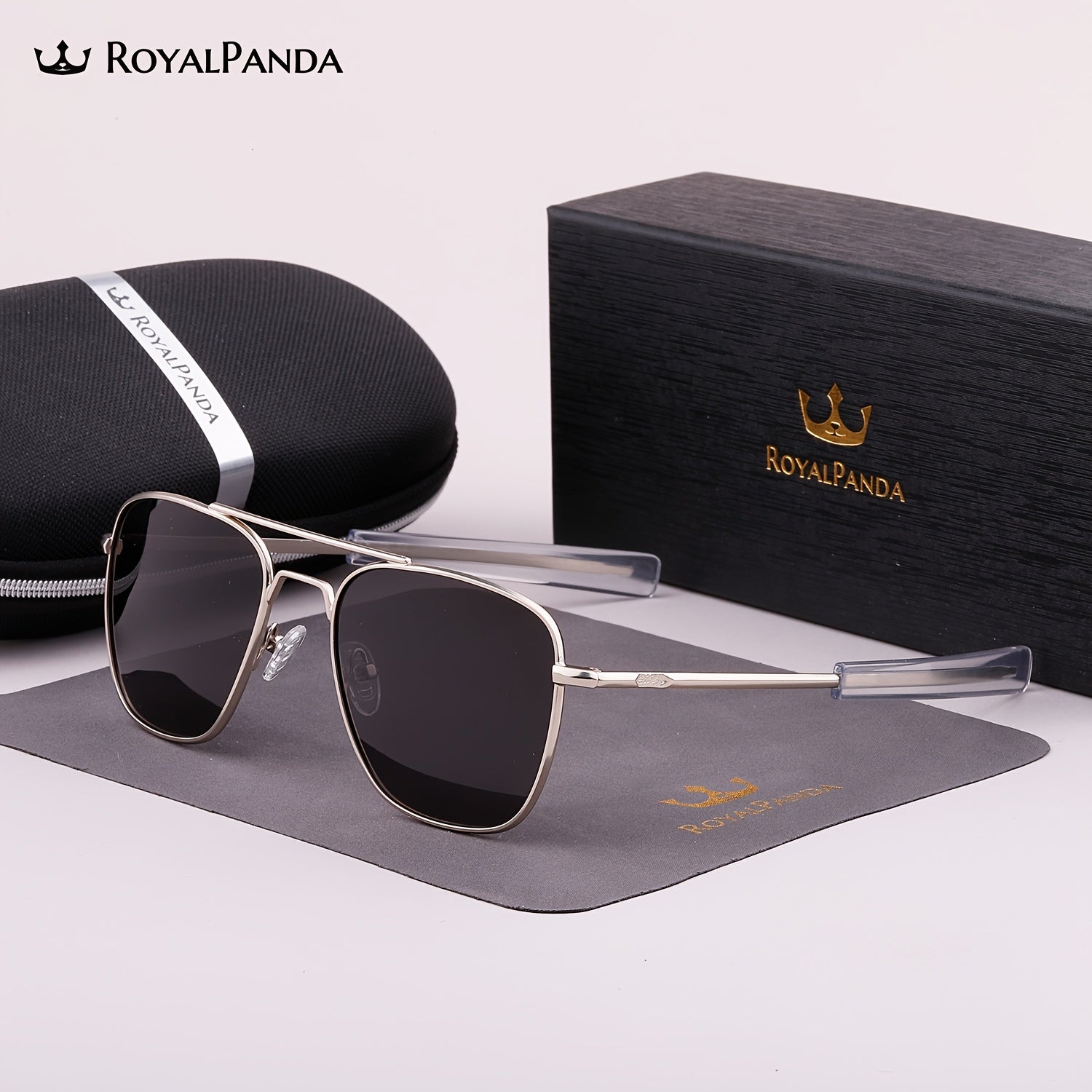 [Sunglasses] Royalpanda Fashionable, Simple, Retro, Lightweight, -Resistant Metal Polarized Glasses, Suitable And W