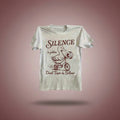 Men'S Retro Humorous T-Shirt - ""Silence Is Golden"" Duck Tape Graphic Print, 100% Cotton Crew Neck Short Sleeve, F