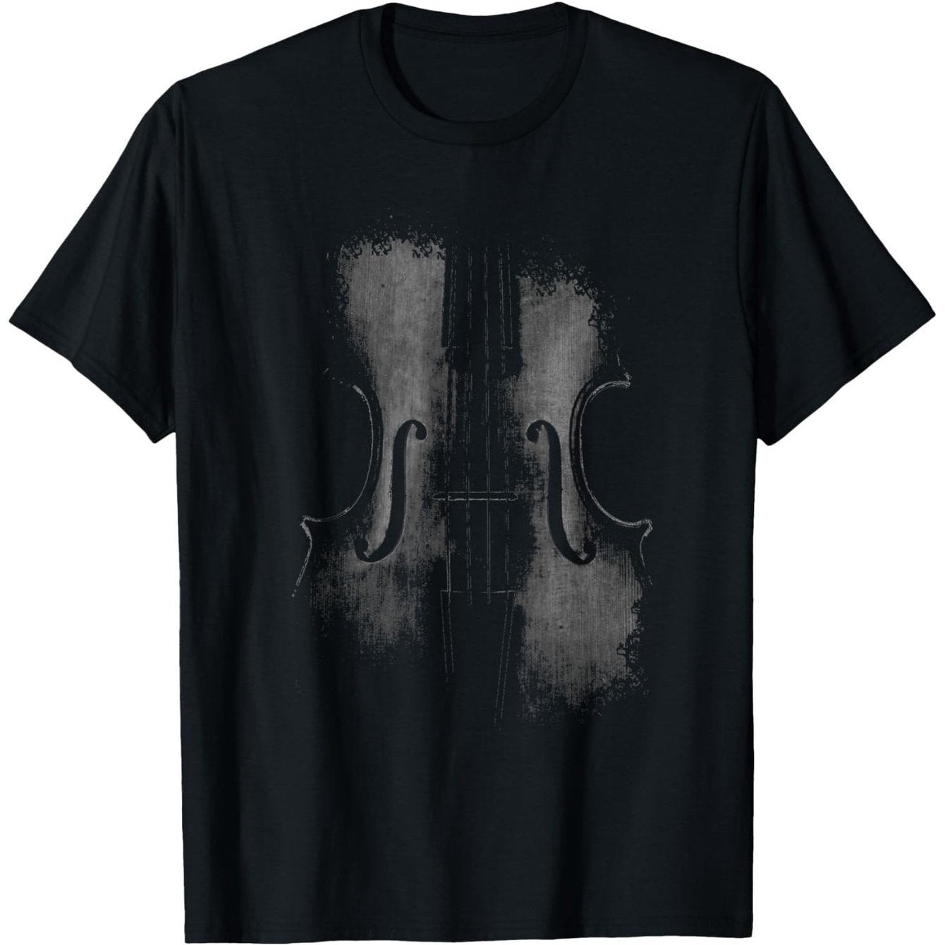 Unisex T-Shirt Featuring Violin Designs With Bow And Body - Apparel For Music Instructors, Outfit For Violinists, C