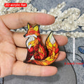 2D Flat, 1Pc, Cartoon Cute Fox Acrylic Brooch, Fashionable Lapel Pin, Suitable For Fox Lovers, Perfect For Clothing