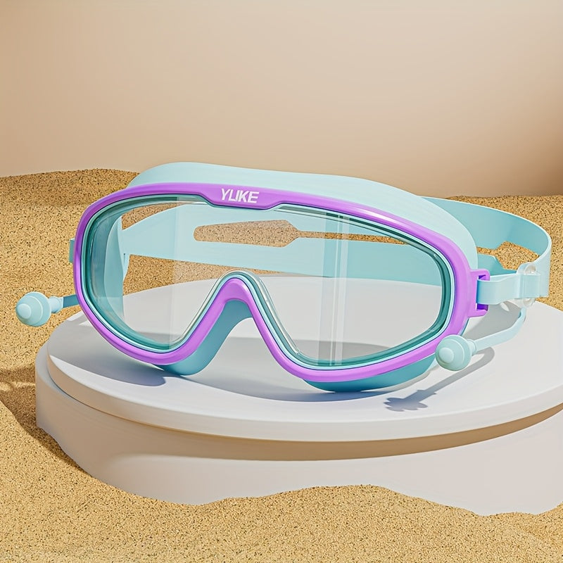 Children'S Waterproof And Anti Fog High-Definition Swimming Goggles Made Of Silicone Material, Comfortable To Wear