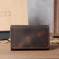 [Factory Leather Card Case] 1070 Genuine Leather Men'S Card Holder | Driver'S License Case, Accordion Credit Bank C