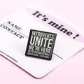 Introverts Unite Brooch Humorous English Pin Badge Metal Alloy Badge Accessory For Clothing, Hats, Backpacks - A St