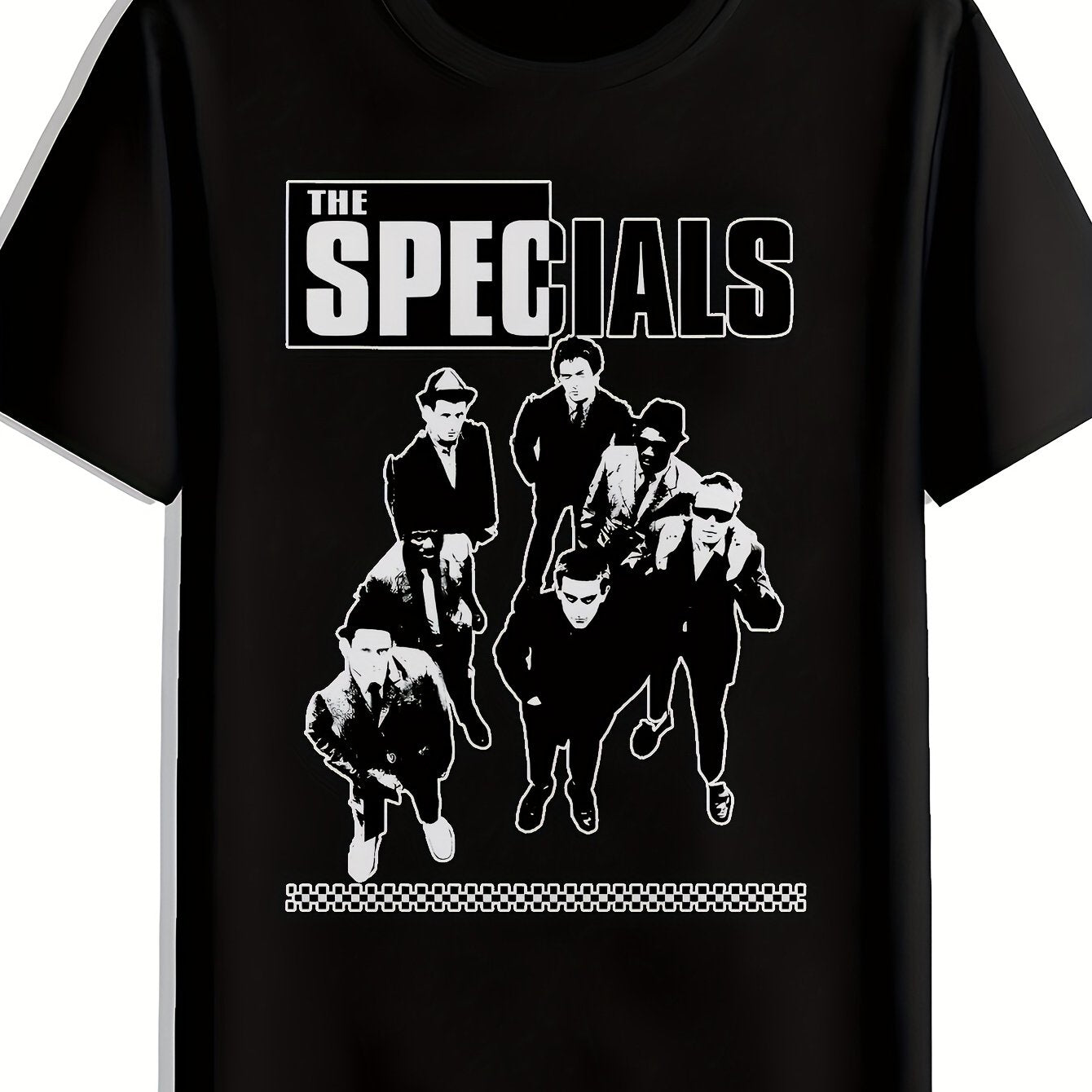 Top Pickmen'S Vintage The Specials Band T-Shirt - 2-Tone Graphic Tee With Retro Crew, Soft Breathable Shirt For Con