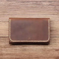 Custom Business Card Holder - A Personalized Vintage Wallet With A Spacious Design, Multiple Card Slots, And A Coin
