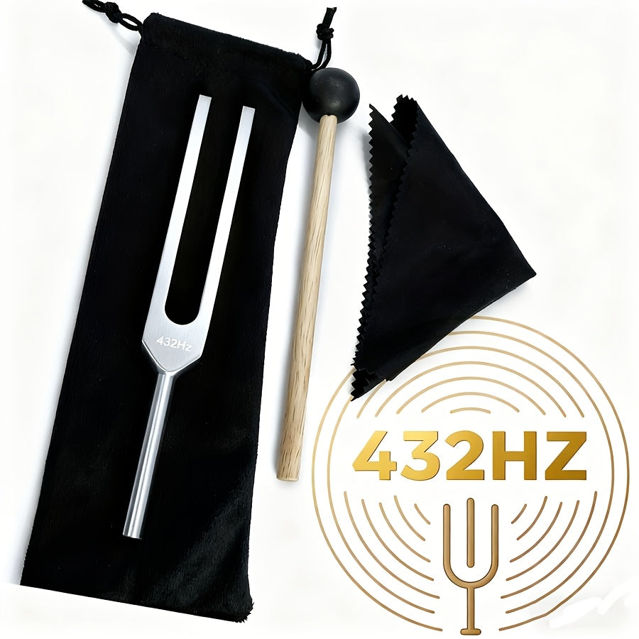 432Hz Golden Tuning Fork Set | Environmental Tool For Personal And Practice Sound Wave Resonance Kit - Home Self-Ad