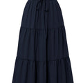 Maxi Skirt , Floral Summer Comfy Tiered Elastic High Waisted, A-Line Flowy Swing Long, Vacation