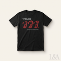 The Police Graphic T-Shirt on plain background with L&A watermark