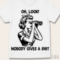 Retro Rock Band Pattern T-Shirt on plain background with L&A watermark