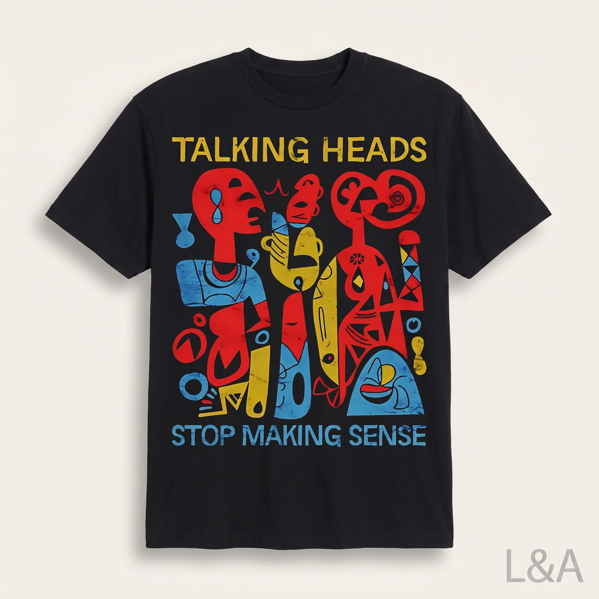 Summer Casual Graphic T-Shirt on plain background with L&A watermark