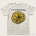 Stone Roses Lemon Vintage T-Shirt on plain background with L&A watermark