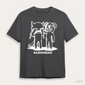 Radiohead Graphic T-Shirt on plain background with L&A watermark
