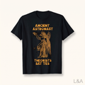 Anunnaki Alien Graphic T-Shirt on plain background with L&A watermark