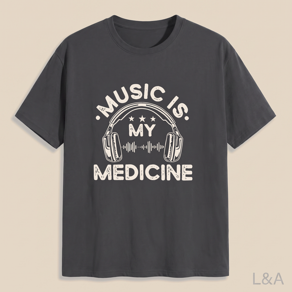 Cotton Crew Neck T-Shirt on plain background with L&A watermark