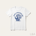 Rage Consumes Me Cat Graphic T-Shirt on plain background with L&A watermark