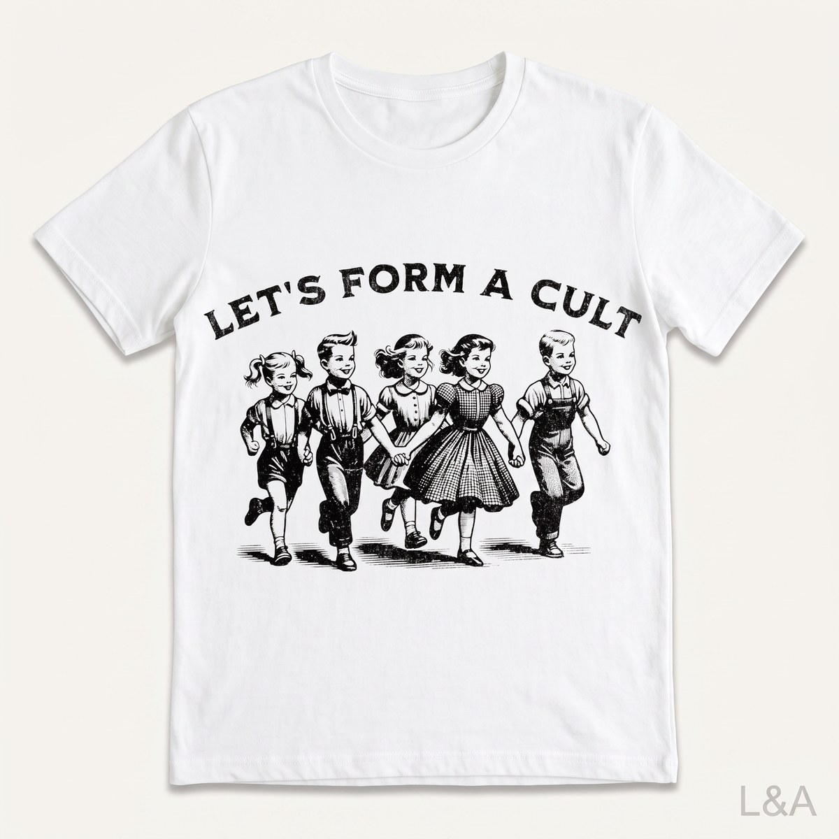 Violent Aesthetic Horror T-Shirt on plain background with L&A watermark