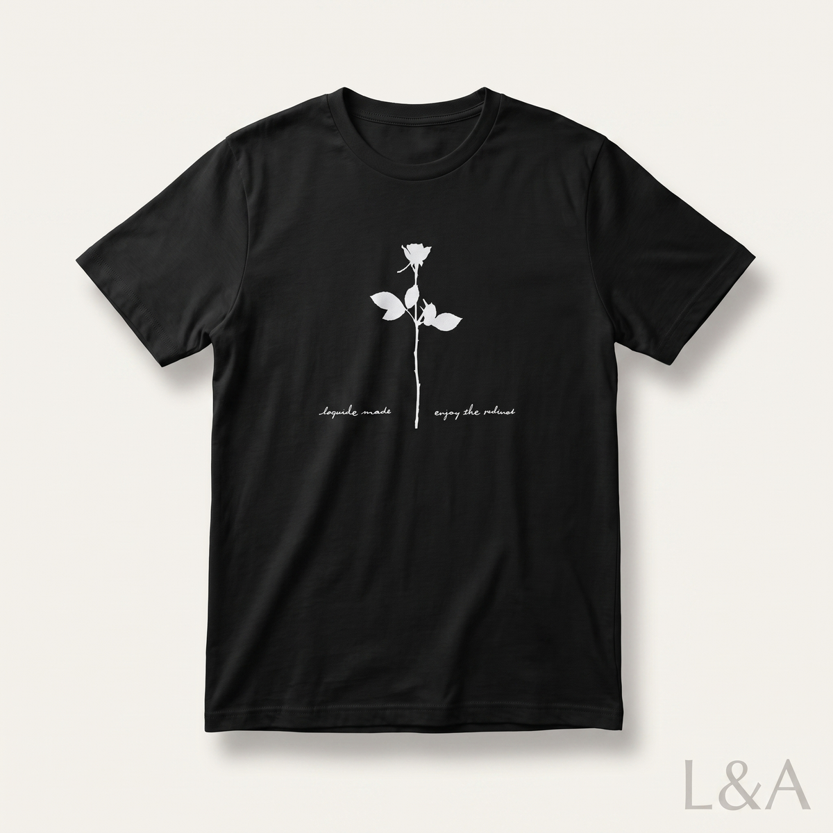 Depeche Mode Violator T-Shirt on plain background with L&A watermark