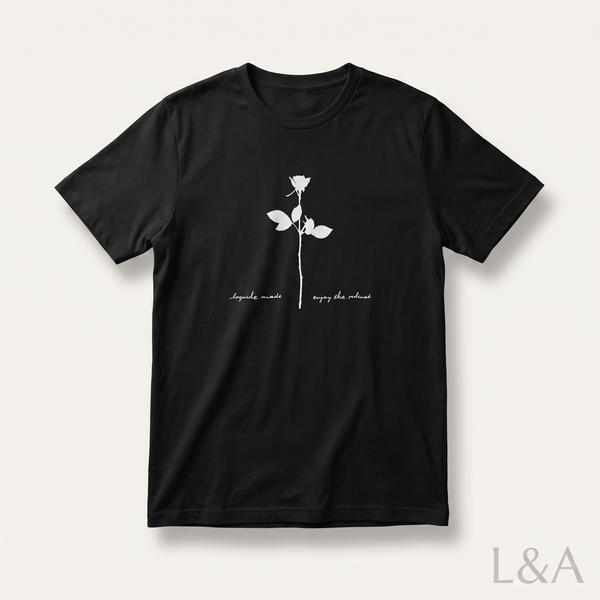Depeche Mode Violator T-Shirt on plain background with L&A watermark