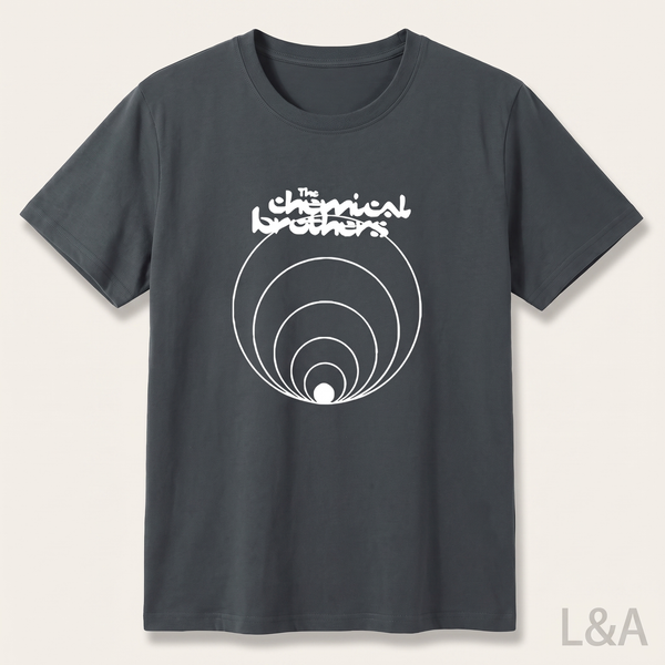 Chemical Brothers Sound Wave T-Shirt on plain background with L&A watermark
