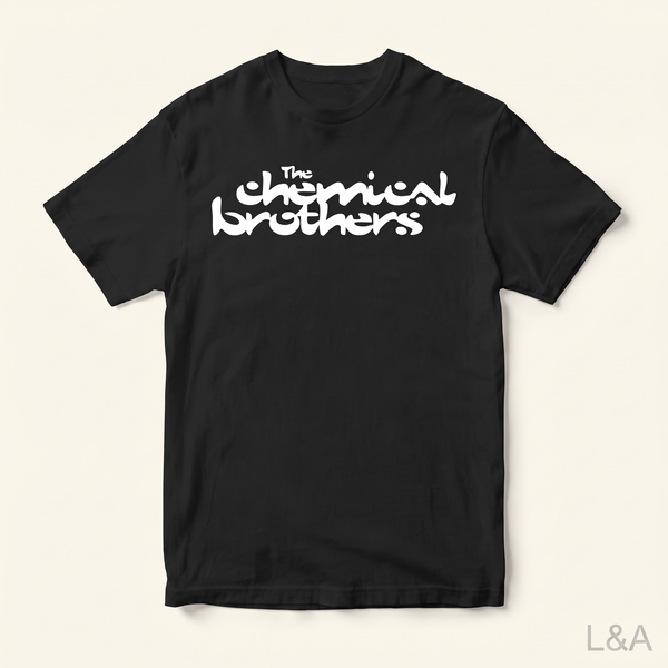 The Chemical Brothers Graphic T-Shirt on plain background with L&A watermark