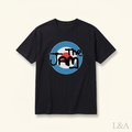 The Jam Graphic Streetwear T-Shirt on plain background with L&A watermark