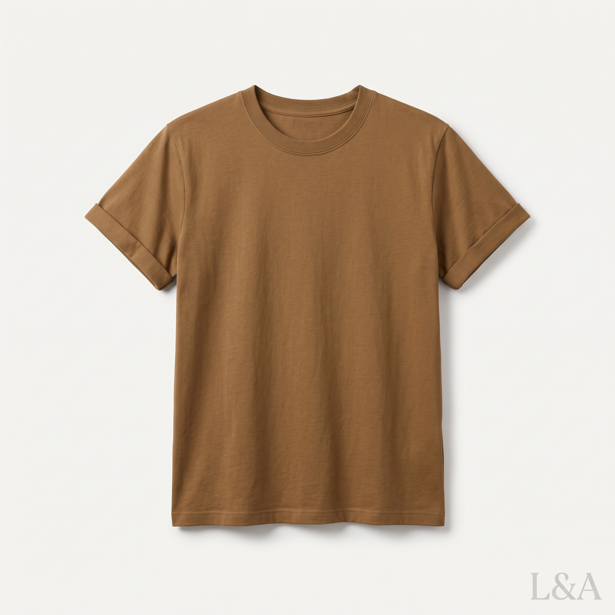 Pure Cotton Print T-Shirt on plain background with L&A watermark