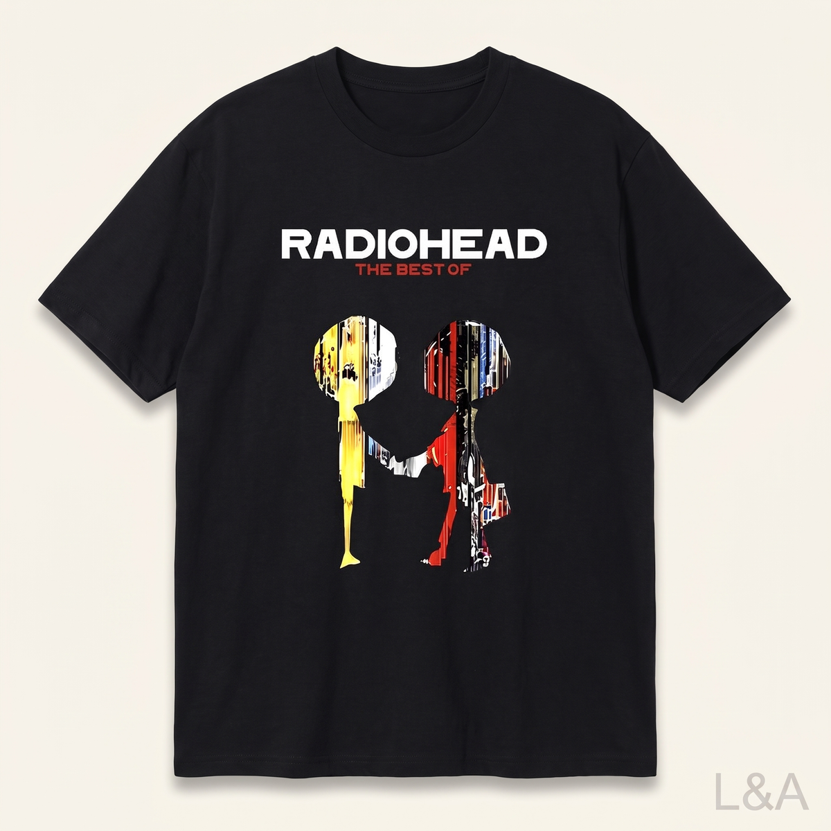 Summer Solid Colour T-Shirt on plain background with L&A watermark