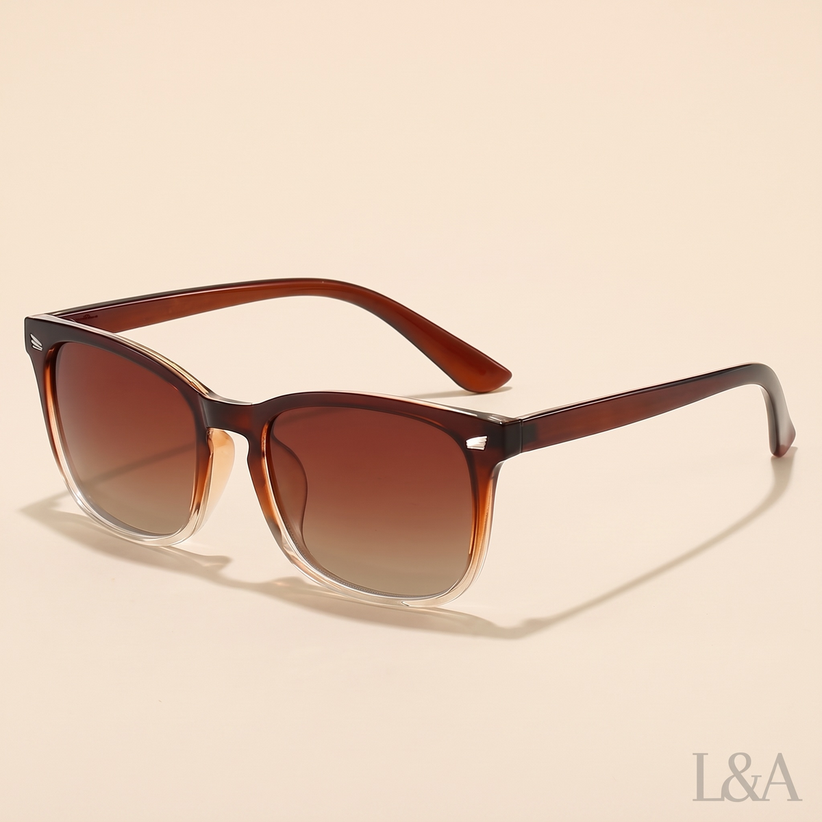 Classic Square Frame Sunglasses - cream background