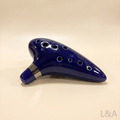12-Hole Ceramic Ocarina - cream background
