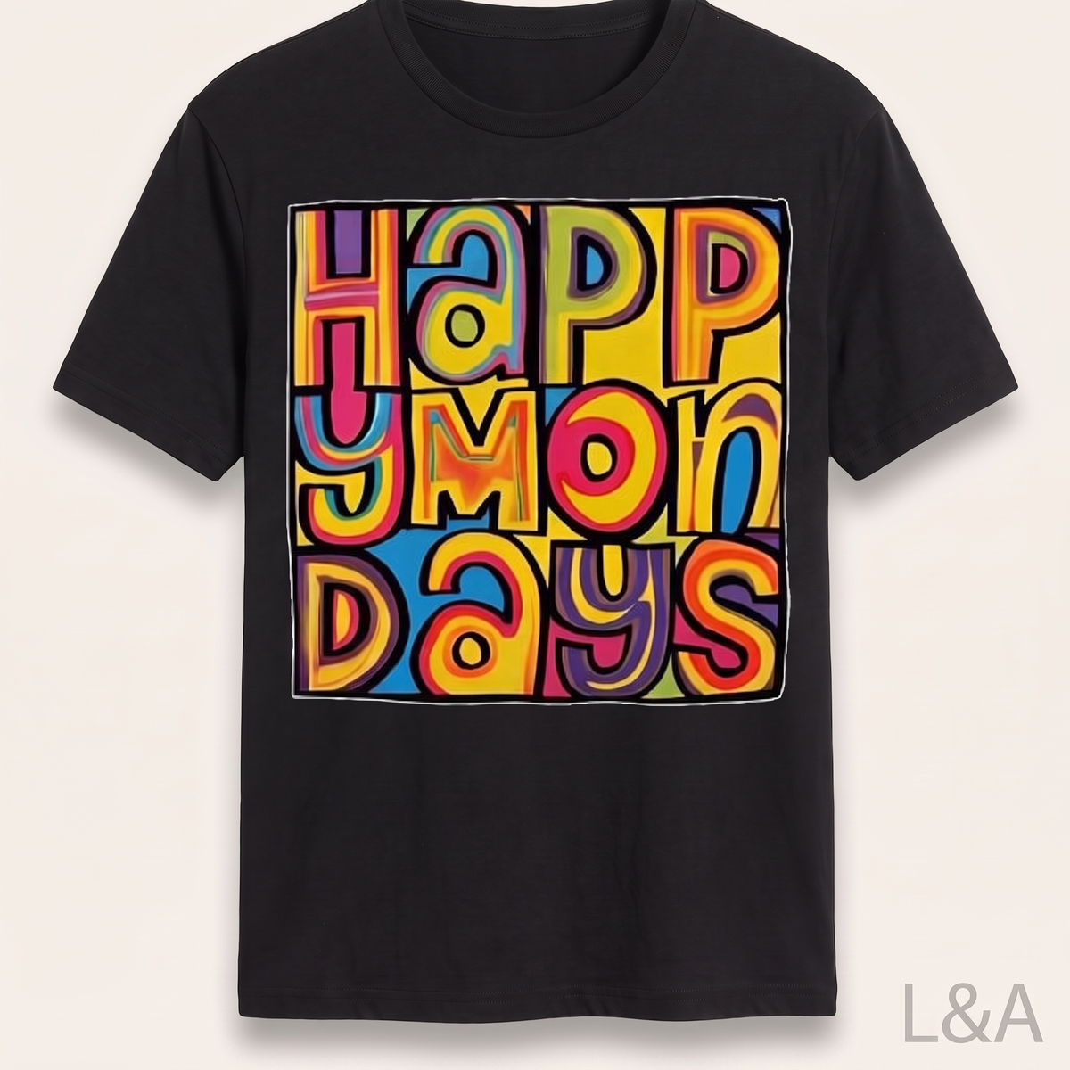 Happy Mondays Retro Band T-Shirt - resized to match catalog scale