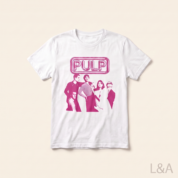 Pulp Vintage Band T-Shirt - matching catalog scale and placement