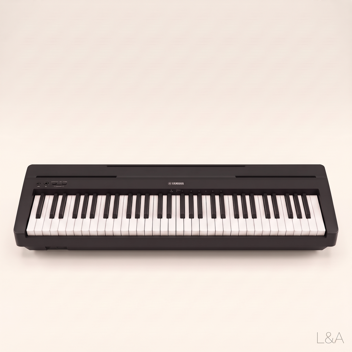 Yamaha P45B digital piano, clean studio background