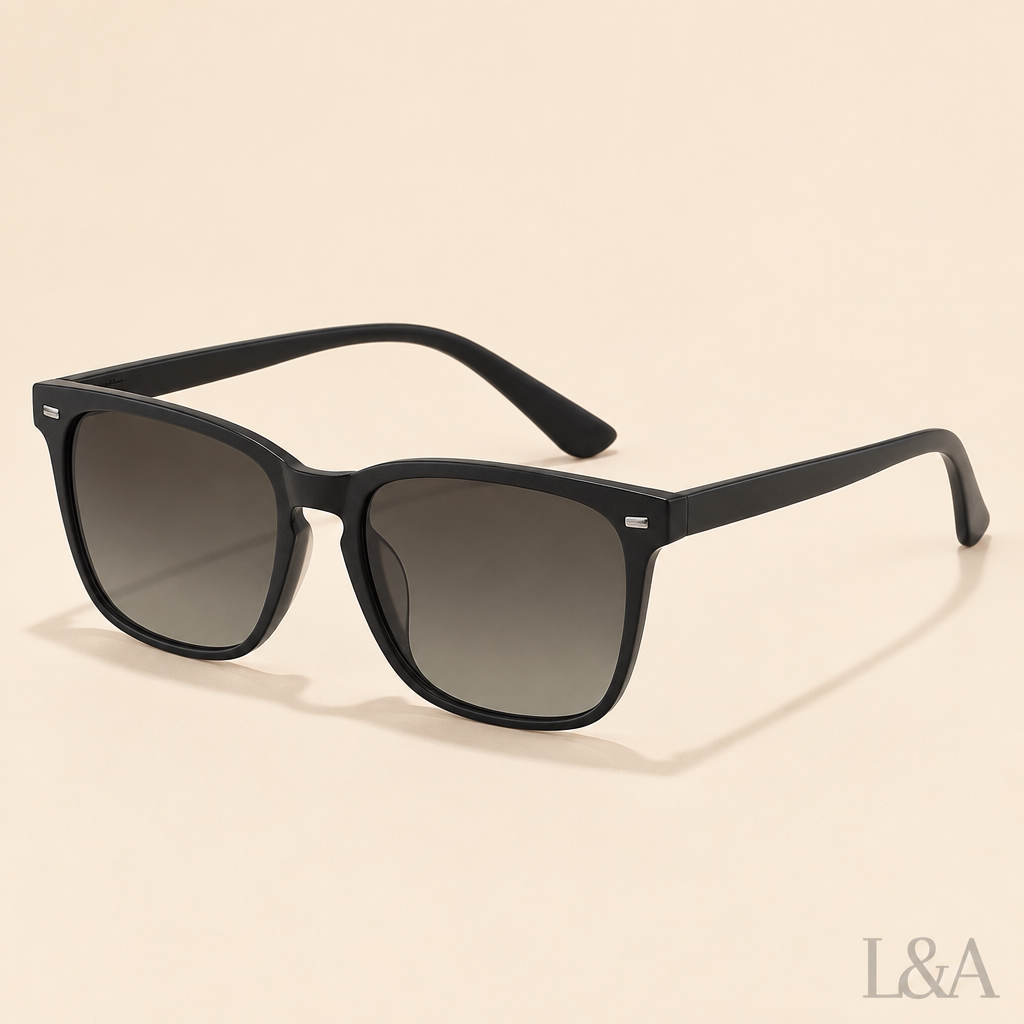 Matte Black Minimalist Sunglasses