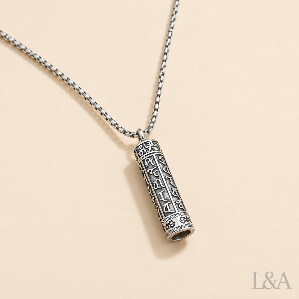 Vintage Mantra Pendant Necklace