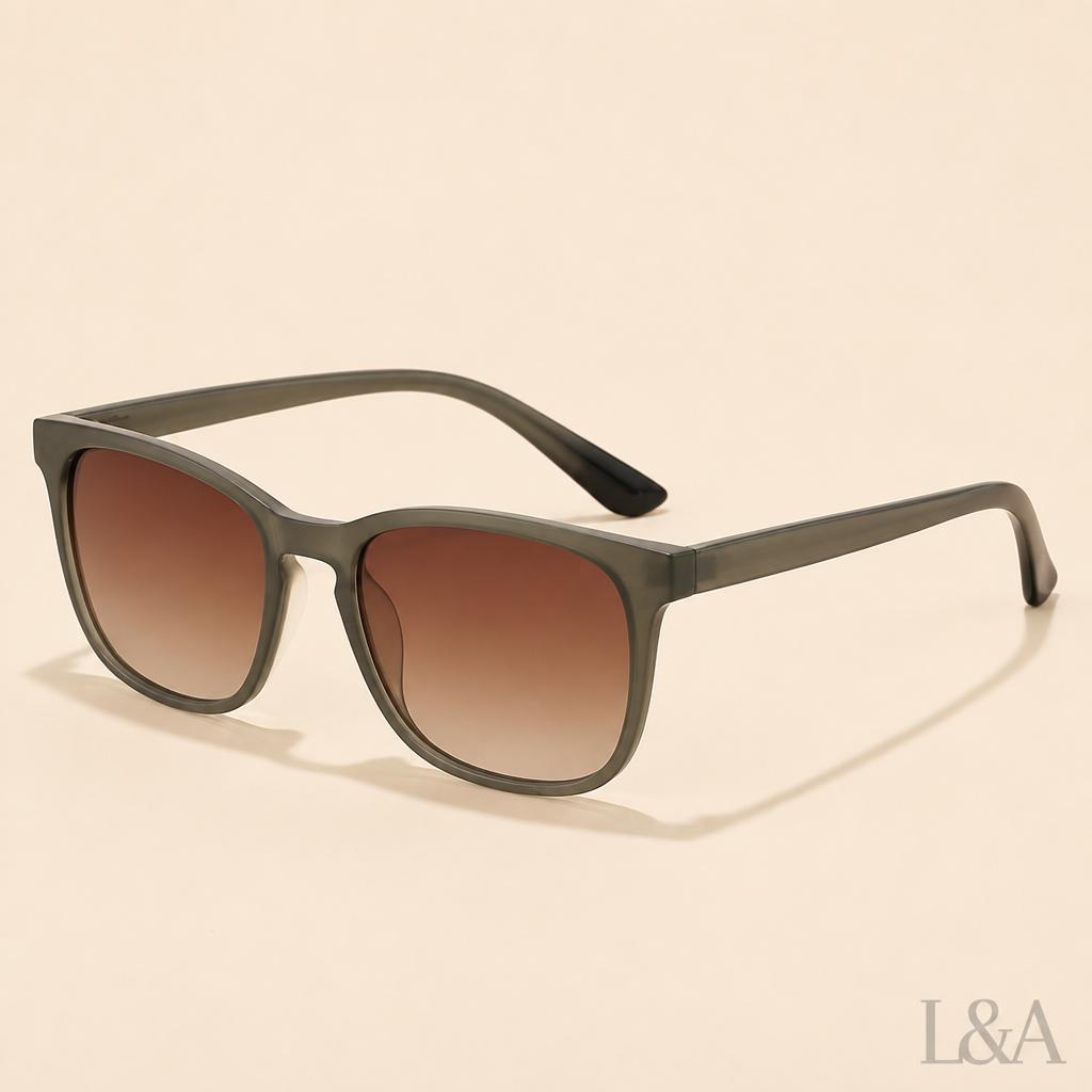 Vintage Punk Square Sunglasses — Charcoal