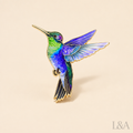 Purple Hummingbird Lapel Pin