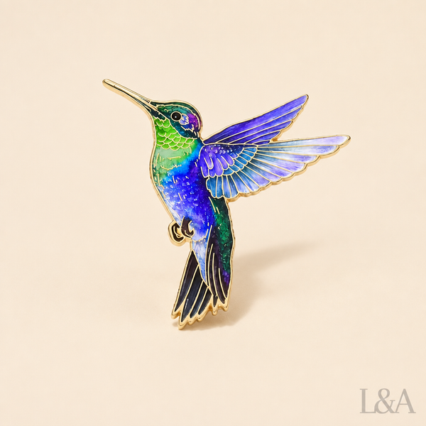 Purple Hummingbird Lapel Pin