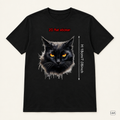 Black Cat Pattern Tee
