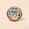 Peace Sign Brooch Pin