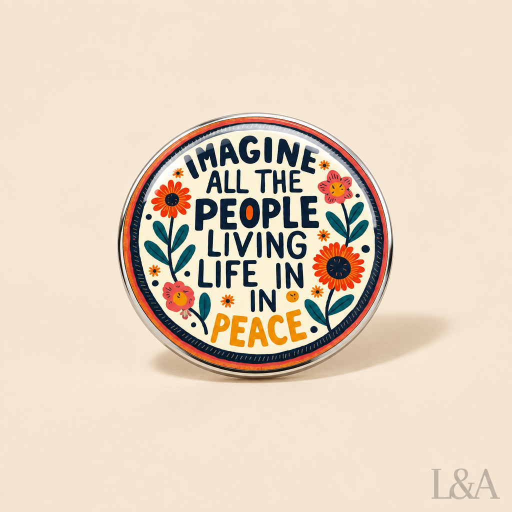 Peace Sign Brooch Pin